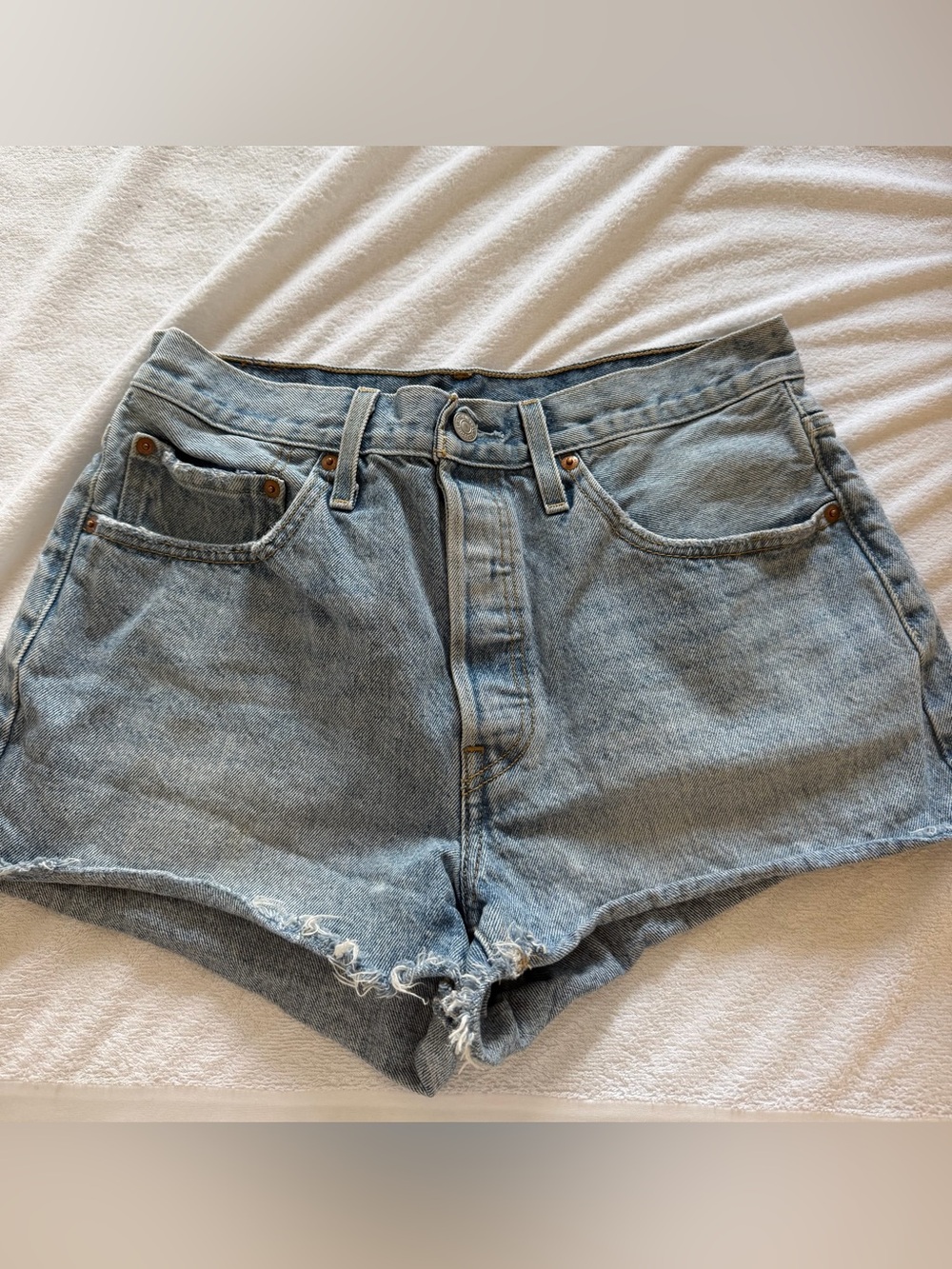 Levi's Light Blue Denim Cutoff Shorts